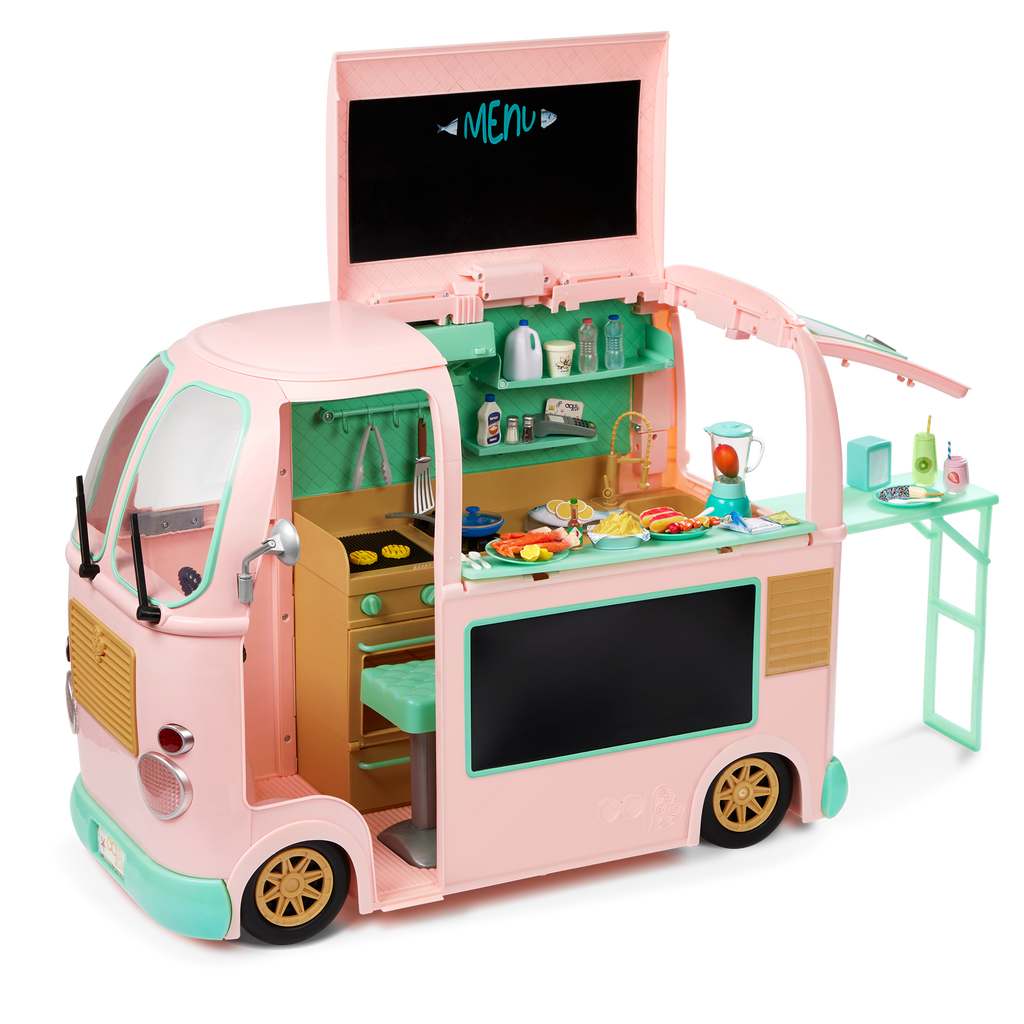 Our Generation On the Move Food Truck Vehicle Accessory for 18-inch Dolls