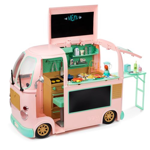 Our Generation On the Move Food Truck Vehicle Accessory for 18-inch Dolls