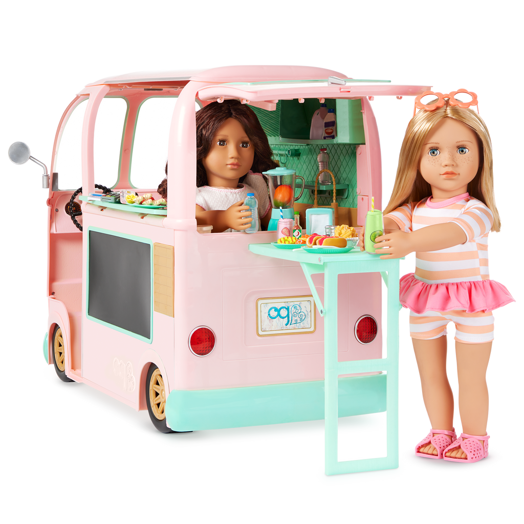 Our Generation On the Move Food Truck Vehicle Accessory for 18-inch Dolls