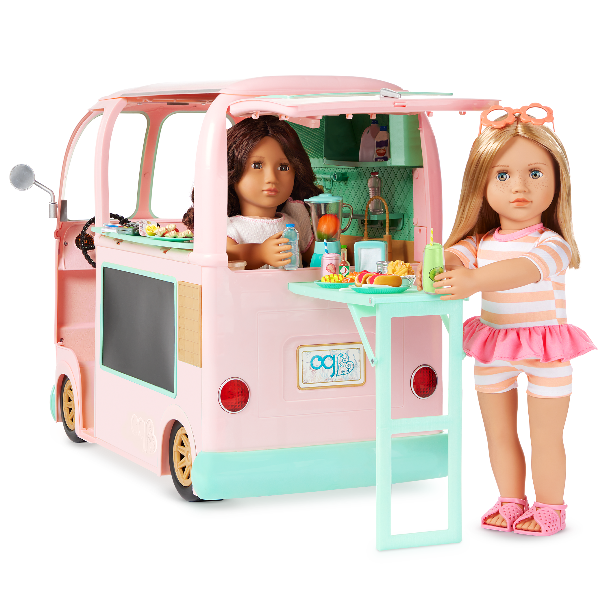 Our Generation On the Move Food Truck Vehicle Accessory for 18-inch Dolls