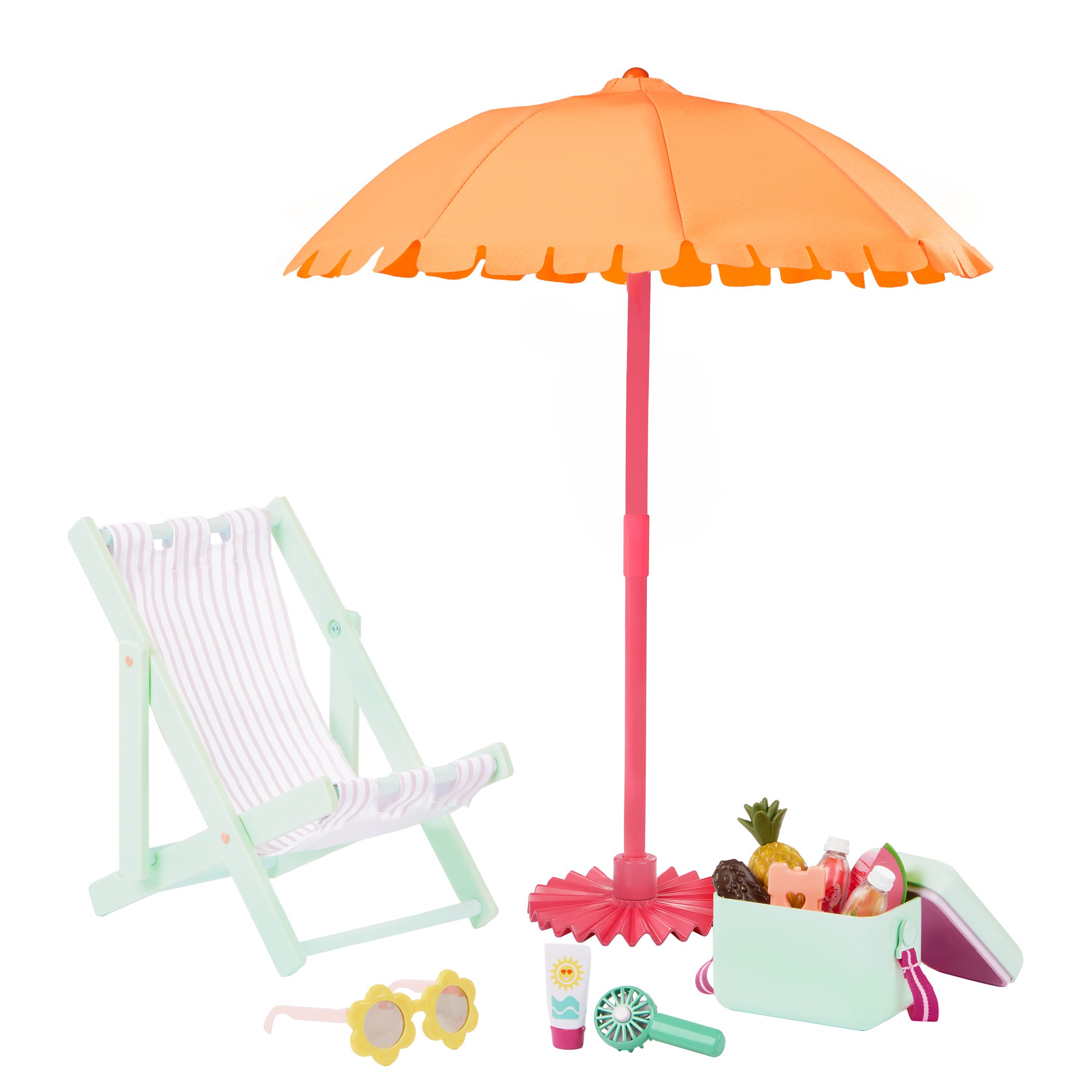 Our Generation Sunny & Cool Patio Accessory Set for 18-inch Dolls