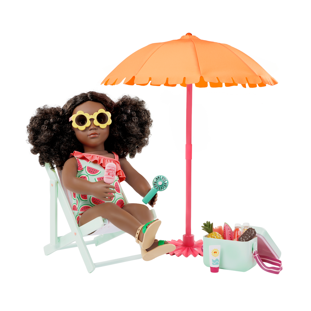 Our Generation Sunny & Cool Patio Accessory Set for 18-inch Dolls