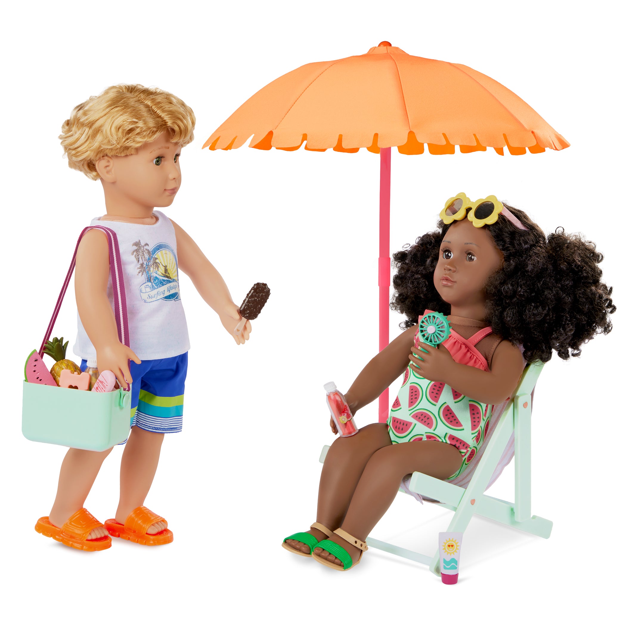 Our Generation Sunny & Cool Patio Accessory Set for 18-inch Dolls