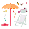 Our Generation Sunny & Cool Patio Accessory Set for 18-inch Dolls