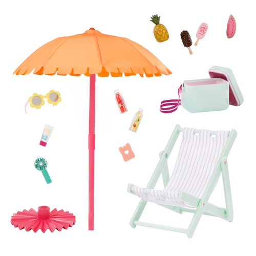 Our Generation Sunny & Cool Patio Accessory Set for 18-inch Dolls