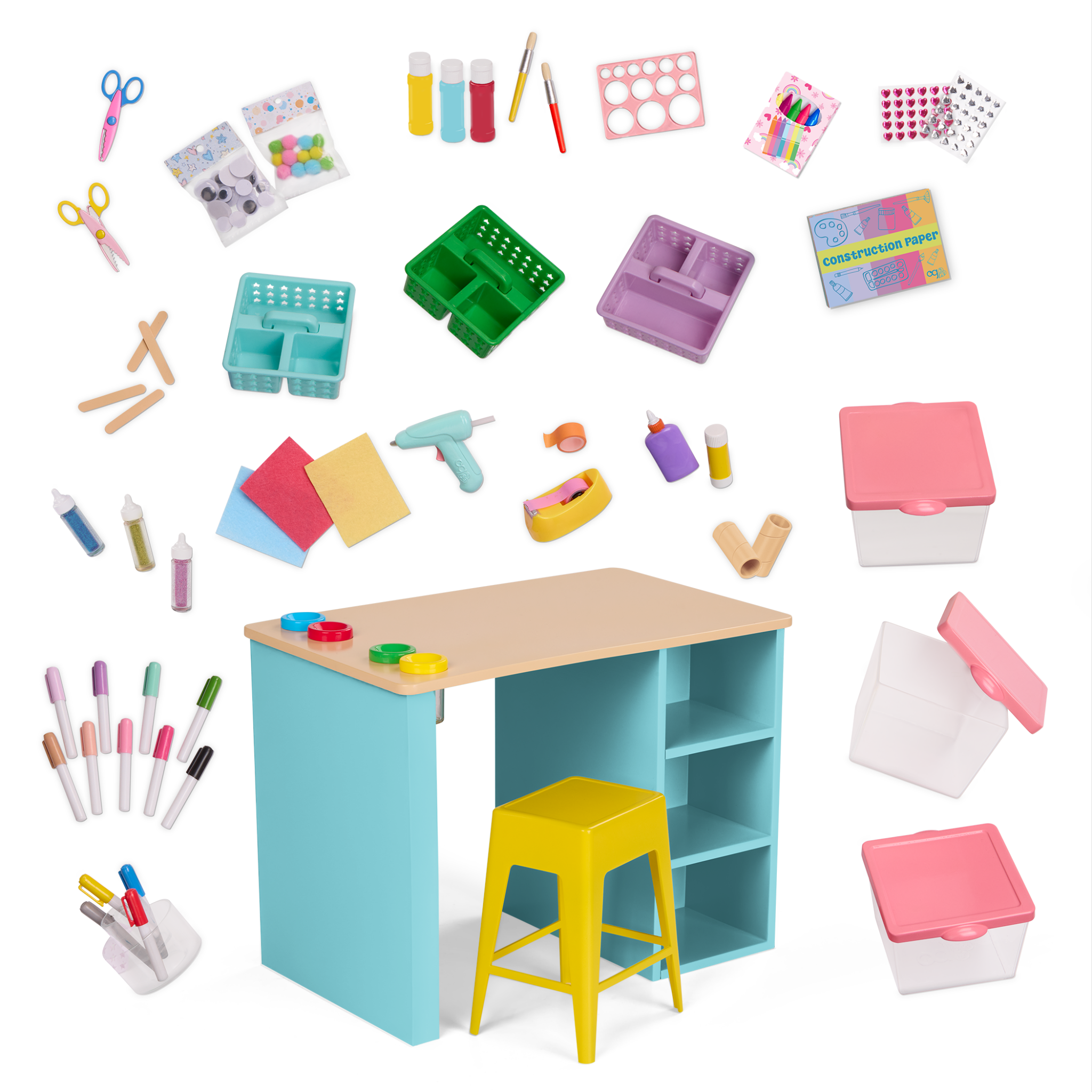 Our Generation Arts & Crafts Activity Table for 18-inch Dolls