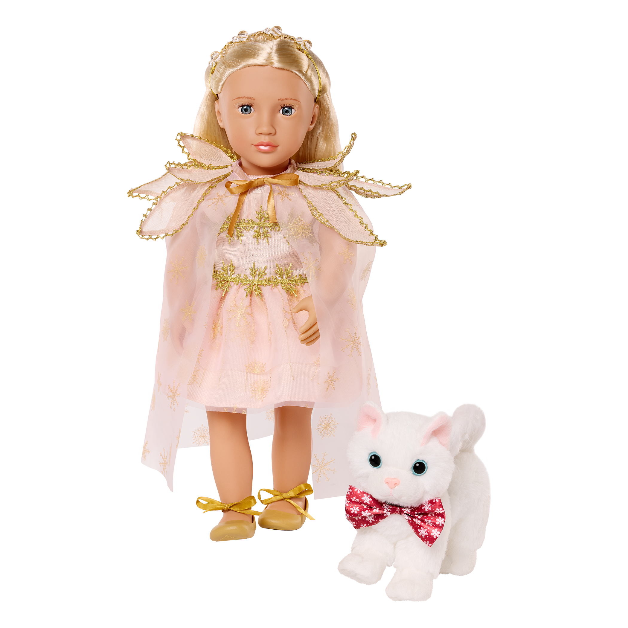 Our Generation Snowball Holiday Kitten Pet Cat Plushie