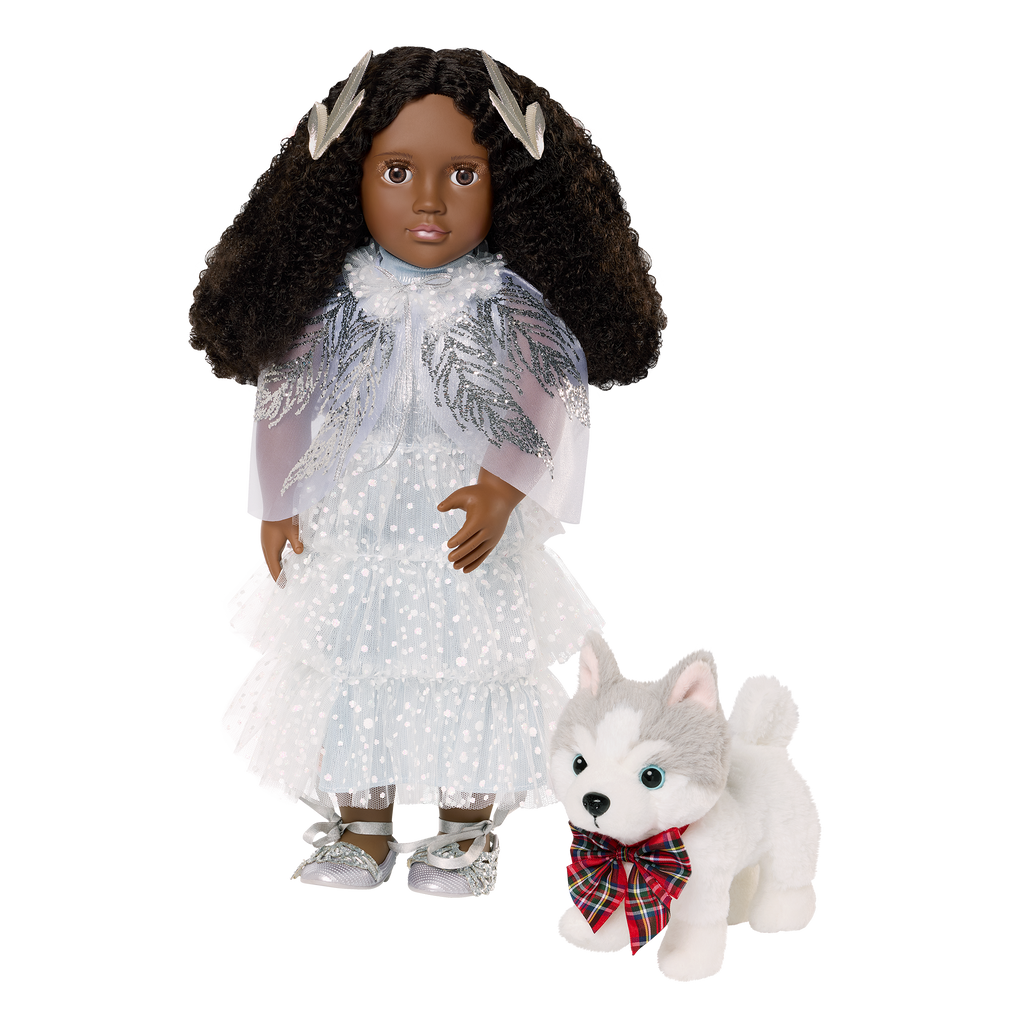 Our Generation Igloo Holiday Husky Pet Plushie