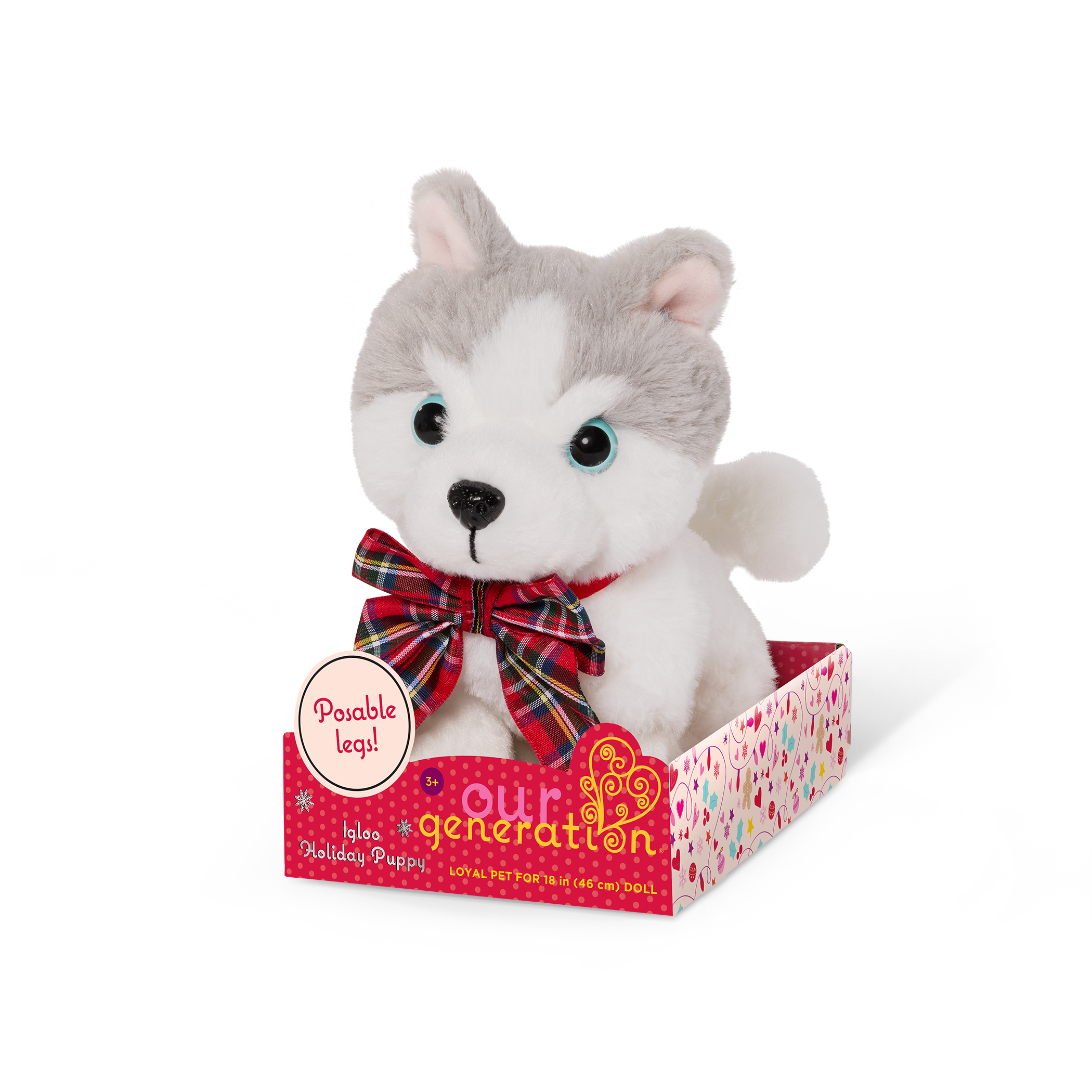 Our Generation Igloo Holiday Husky Pet Plushie