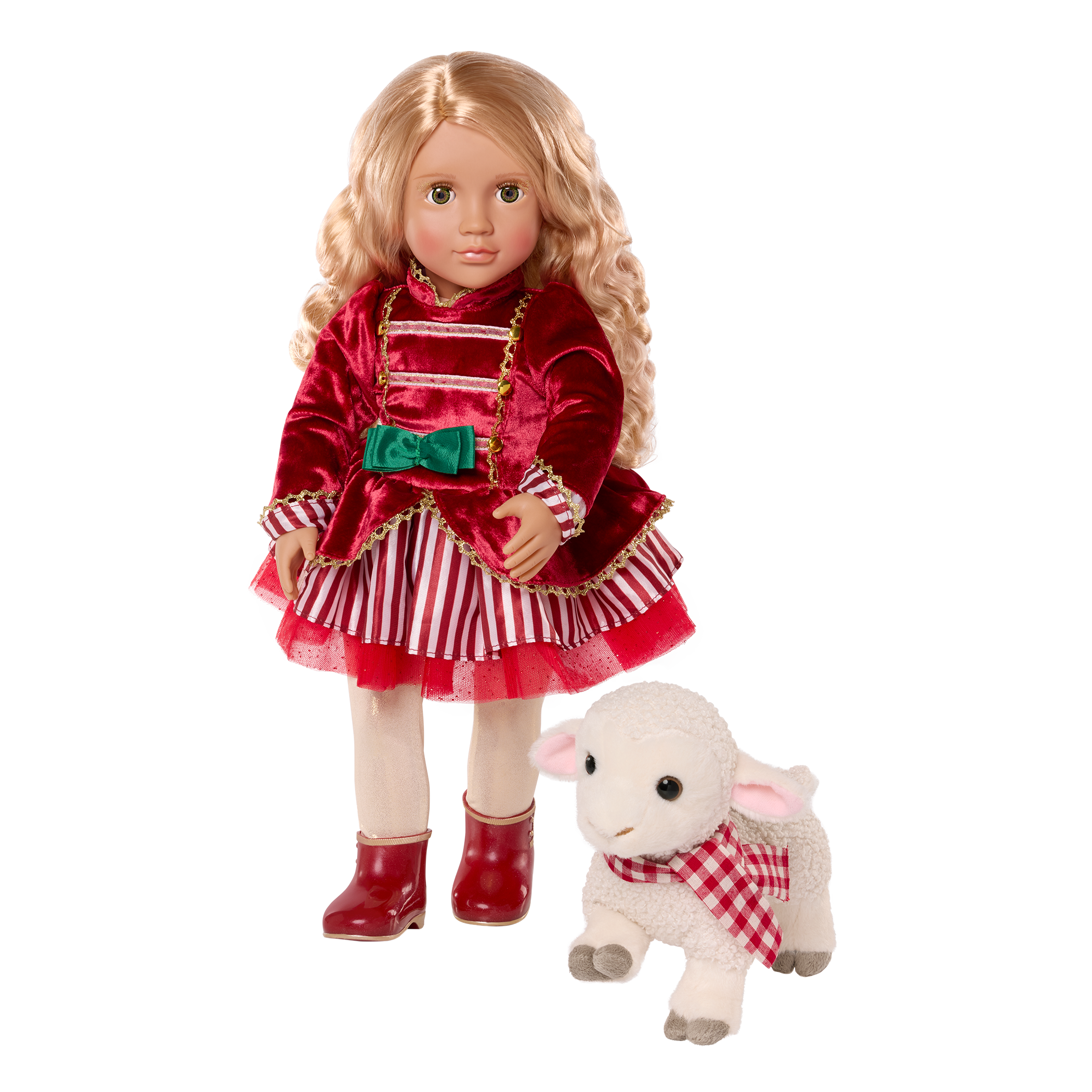 Our Generation Holiday Pet Lamb Plushie Merry