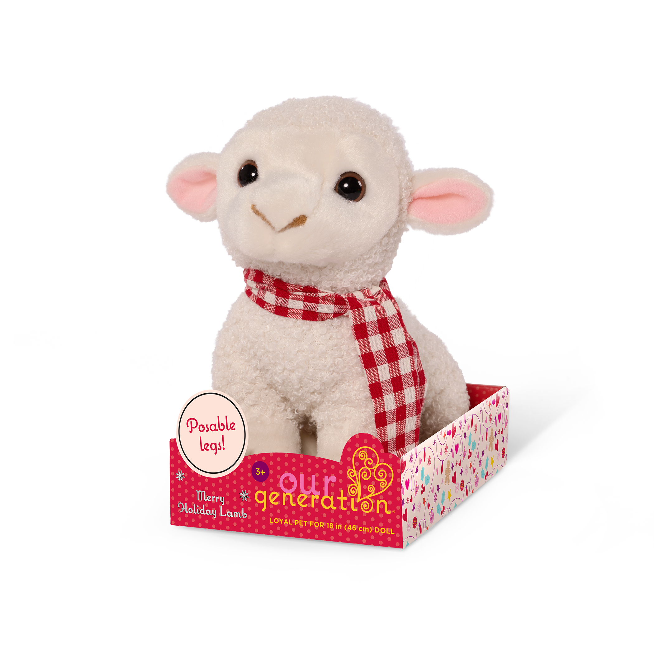 Our Generation Holiday Pet Lamb Plushie Merry