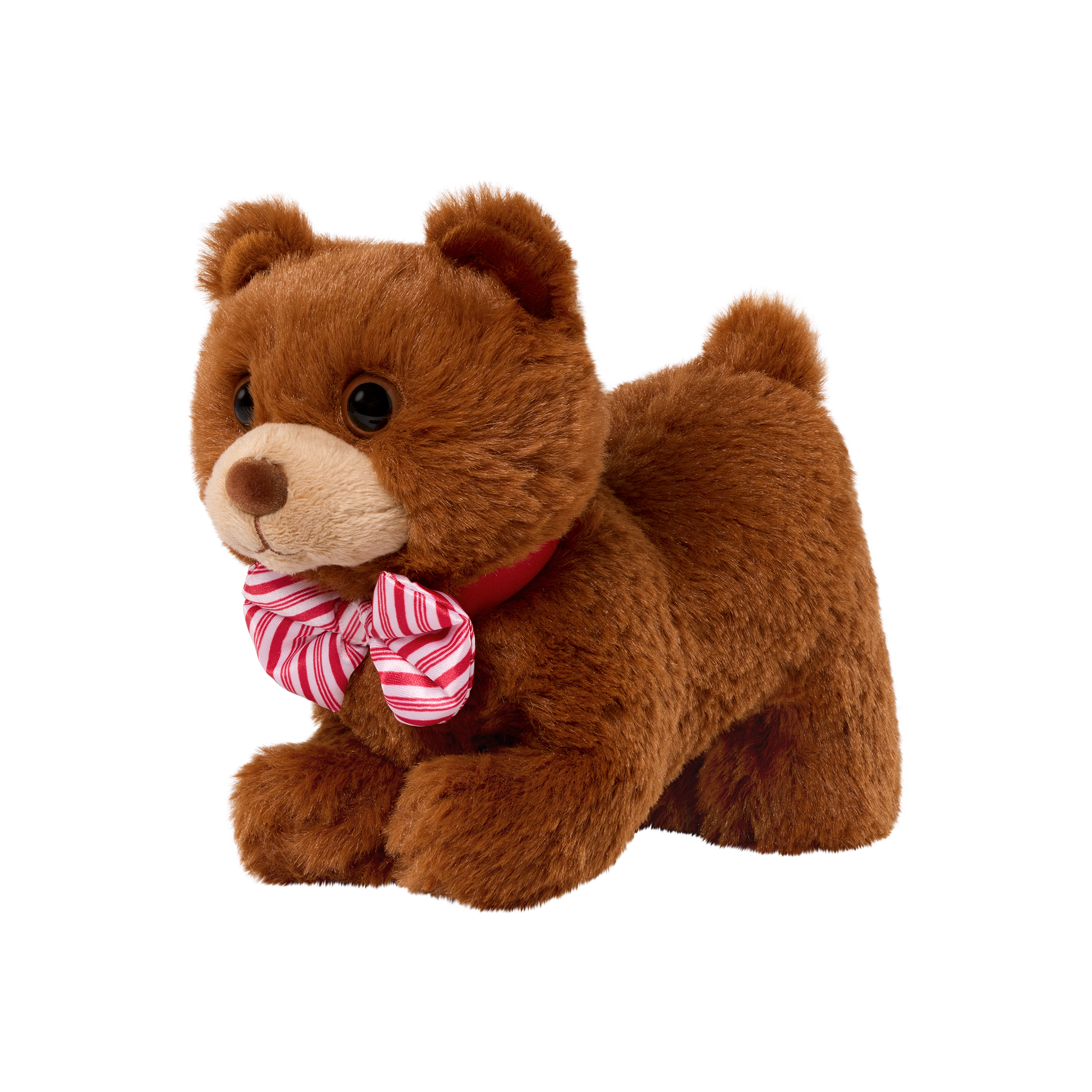 Our Generation Peppermint Holiday Bear Plushie with Bow Accessory