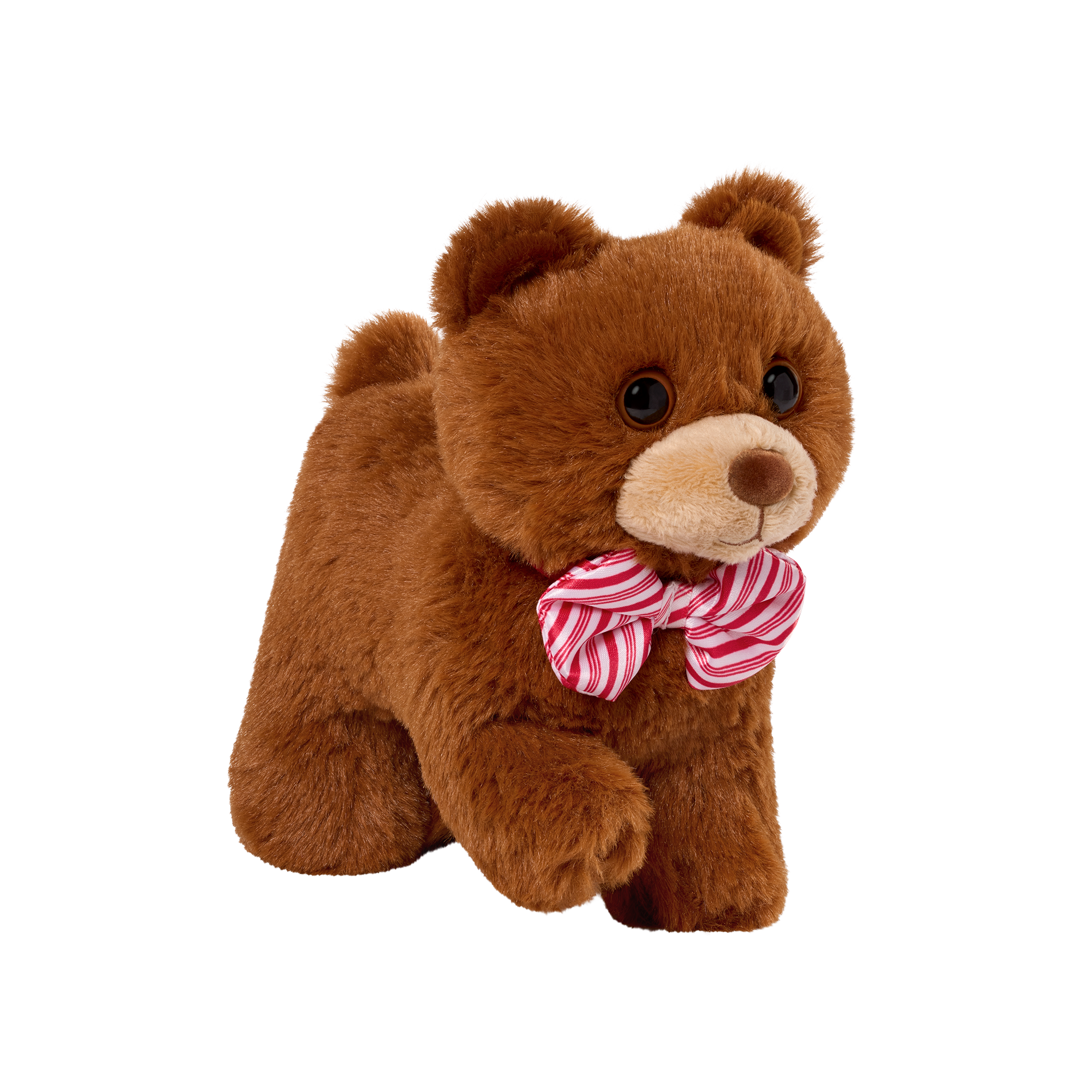Our Generation Peppermint Holiday Bear Plushie with Bow Accessory