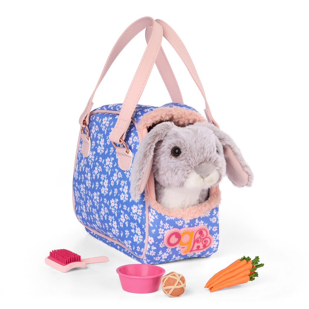 Our Generation Hop In Bunny Carrier Accessory Set for 18-inch Dolls
