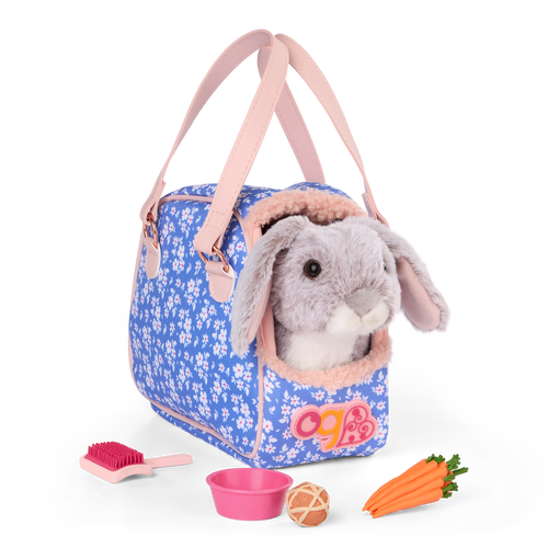 Our Generation Hop In Bunny Carrier Accessory Set for 18-inch Dolls