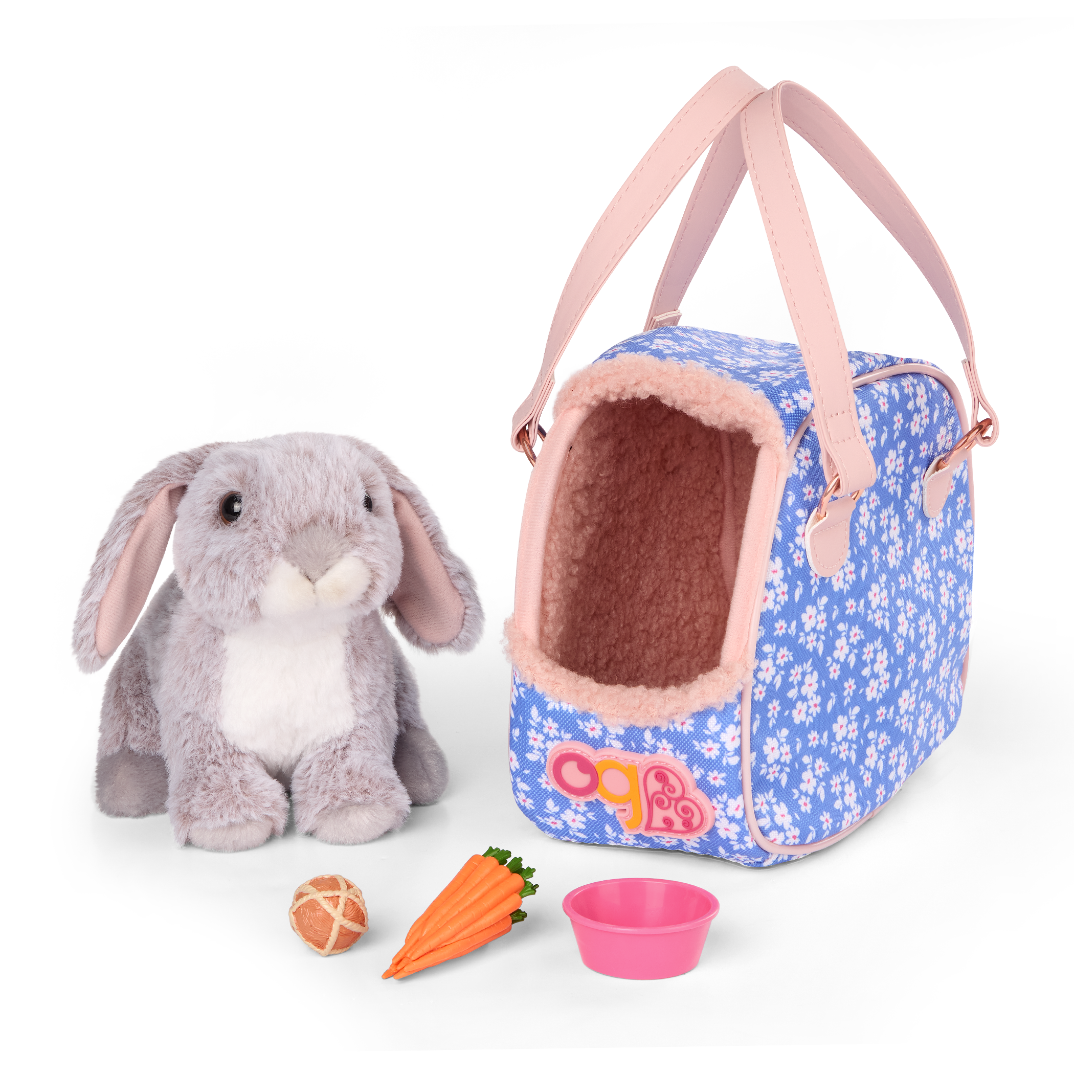 Our Generation Hop In Bunny Carrier Accessory Set for 18-inch Dolls