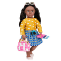 18-inch doll with travel bag playset