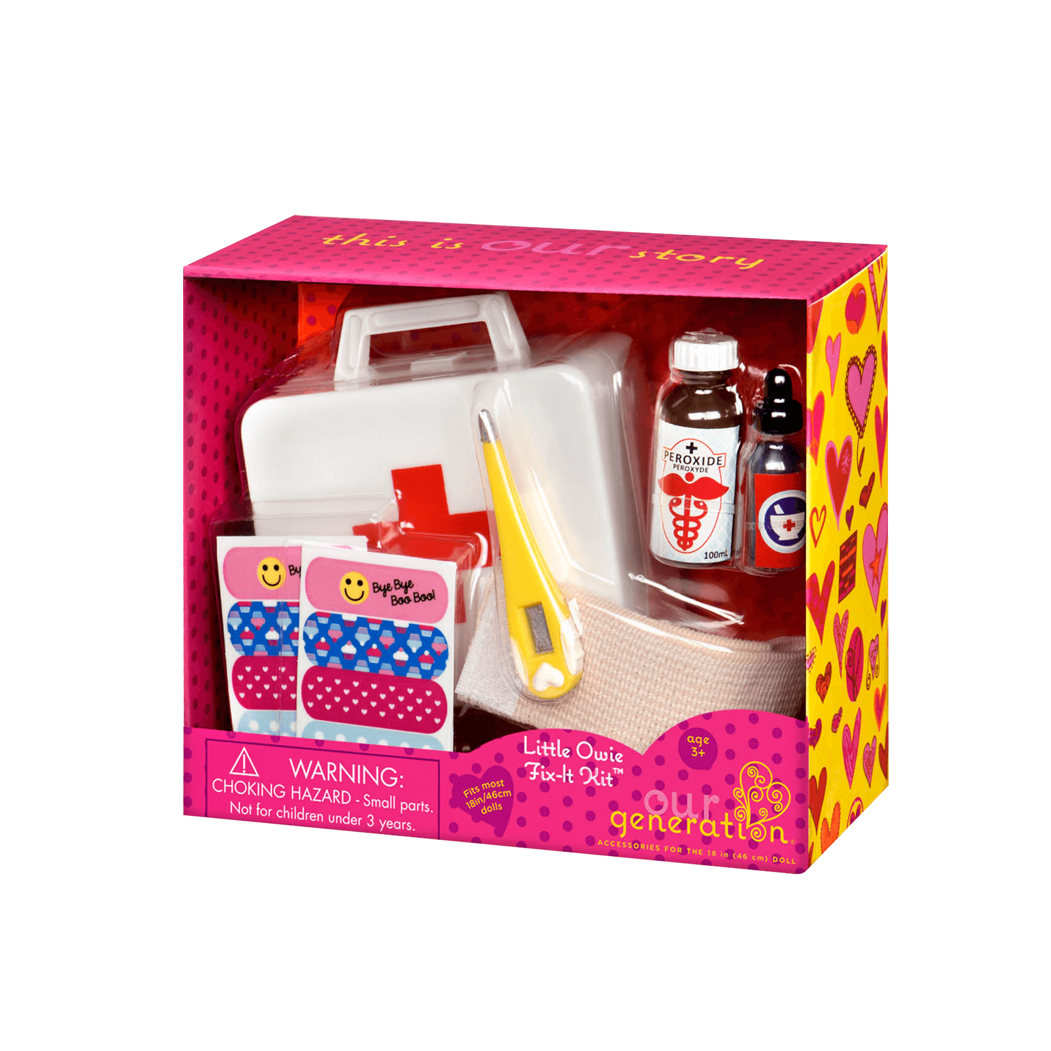 18-inch doll using first aid playset