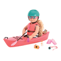 18-inch doll in kayak playset