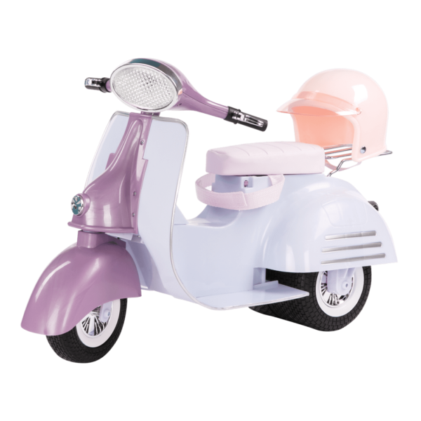 Purple and Blue Ride in Style Scooter Noa riding01