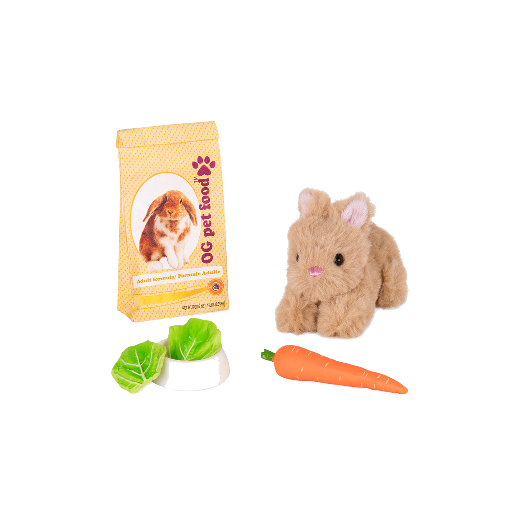 Bunny plushie playset