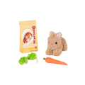 Bunny plushie playset