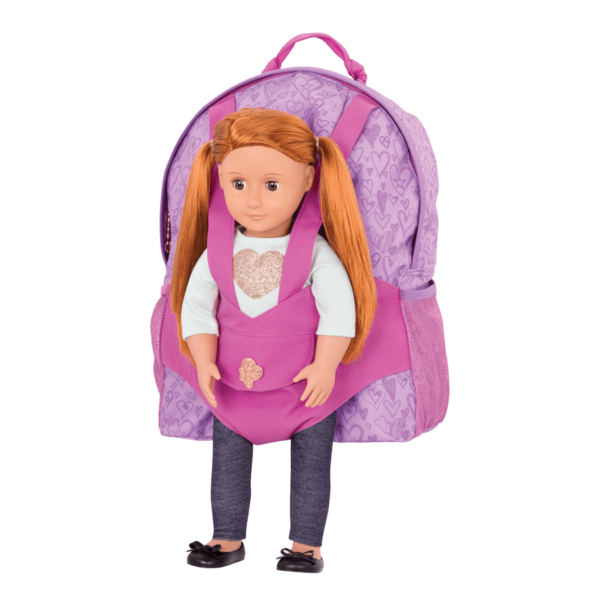 Hop On Carrier Backpack - Purple Hearts