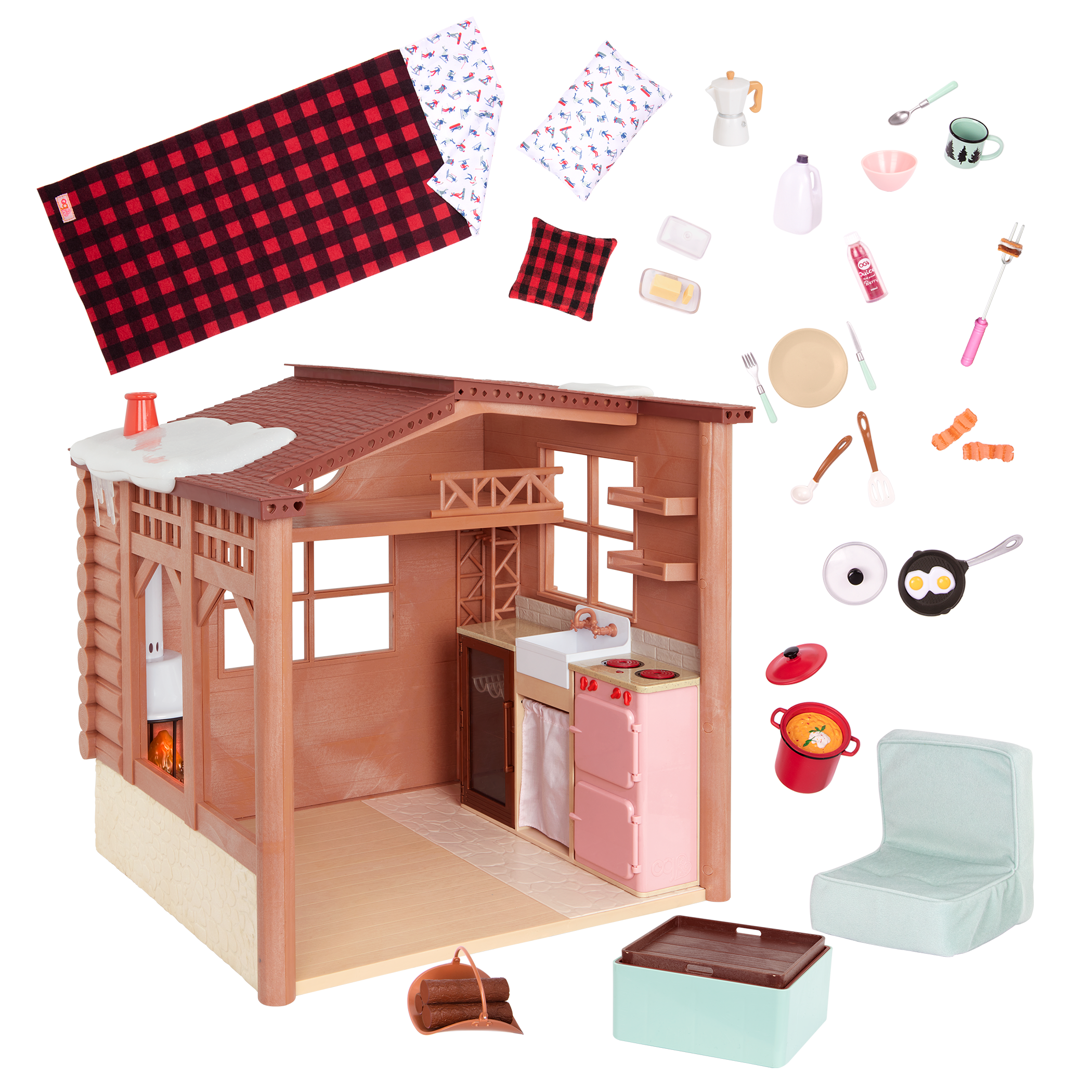 Winter cabin playset