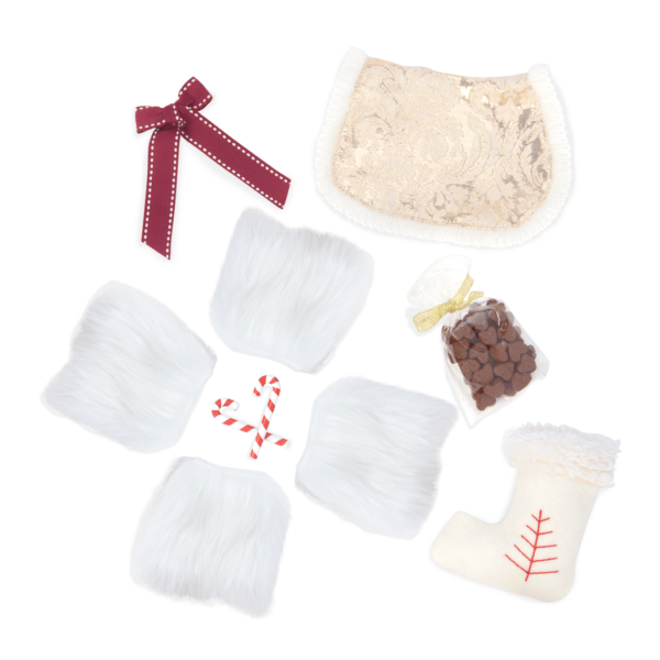 Clydesdale horse figurine with accessories