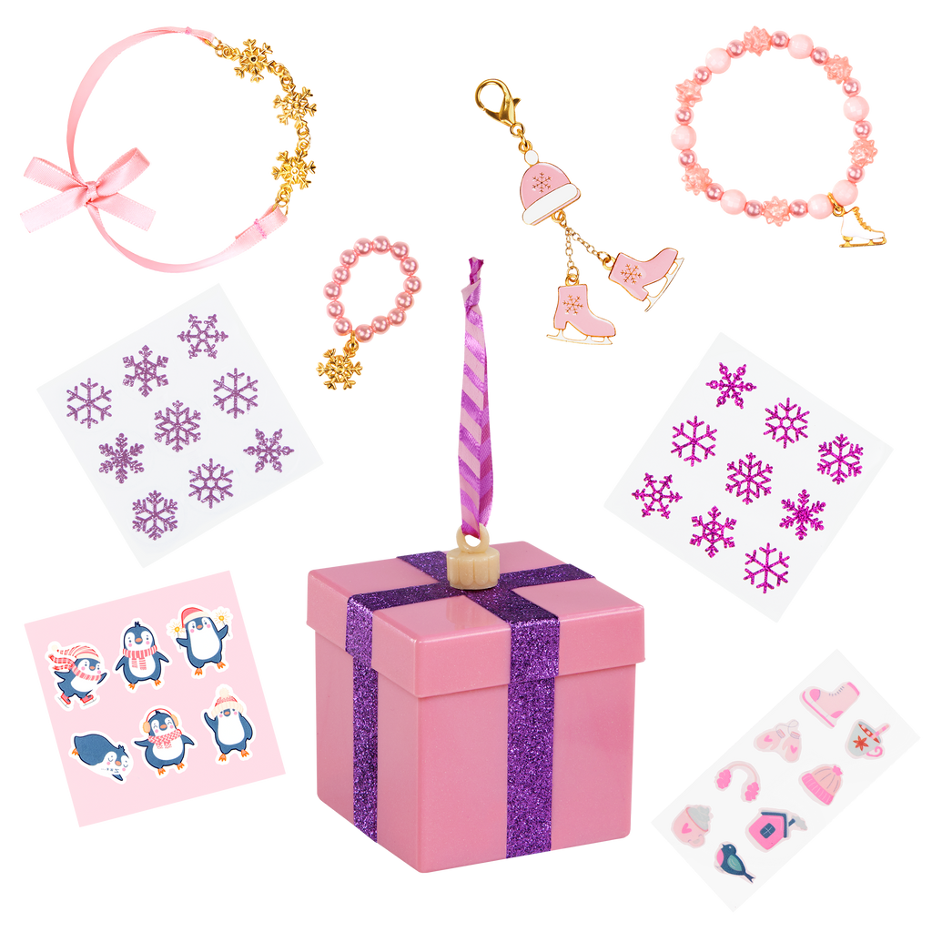 Our Generation Surprise Decorations Holiday Gift Box Series for 18-inch Dolls