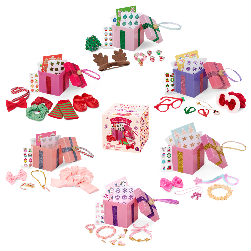 Our Generation Surprise Decorations Holiday Gift Box Series for 18-inch Dolls