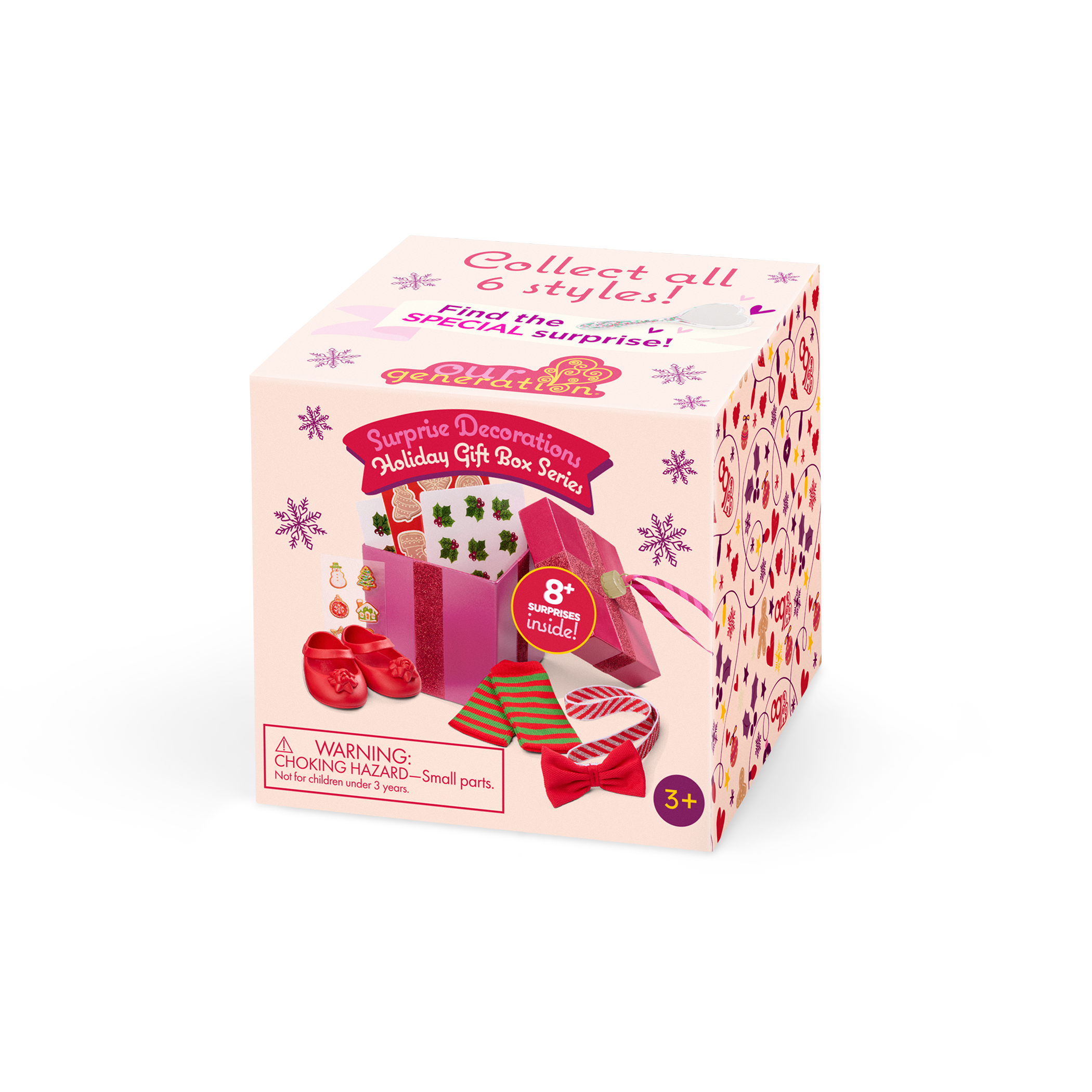 Our Generation Surprise Decorations Holiday Gift Box Series for 18-inch Dolls