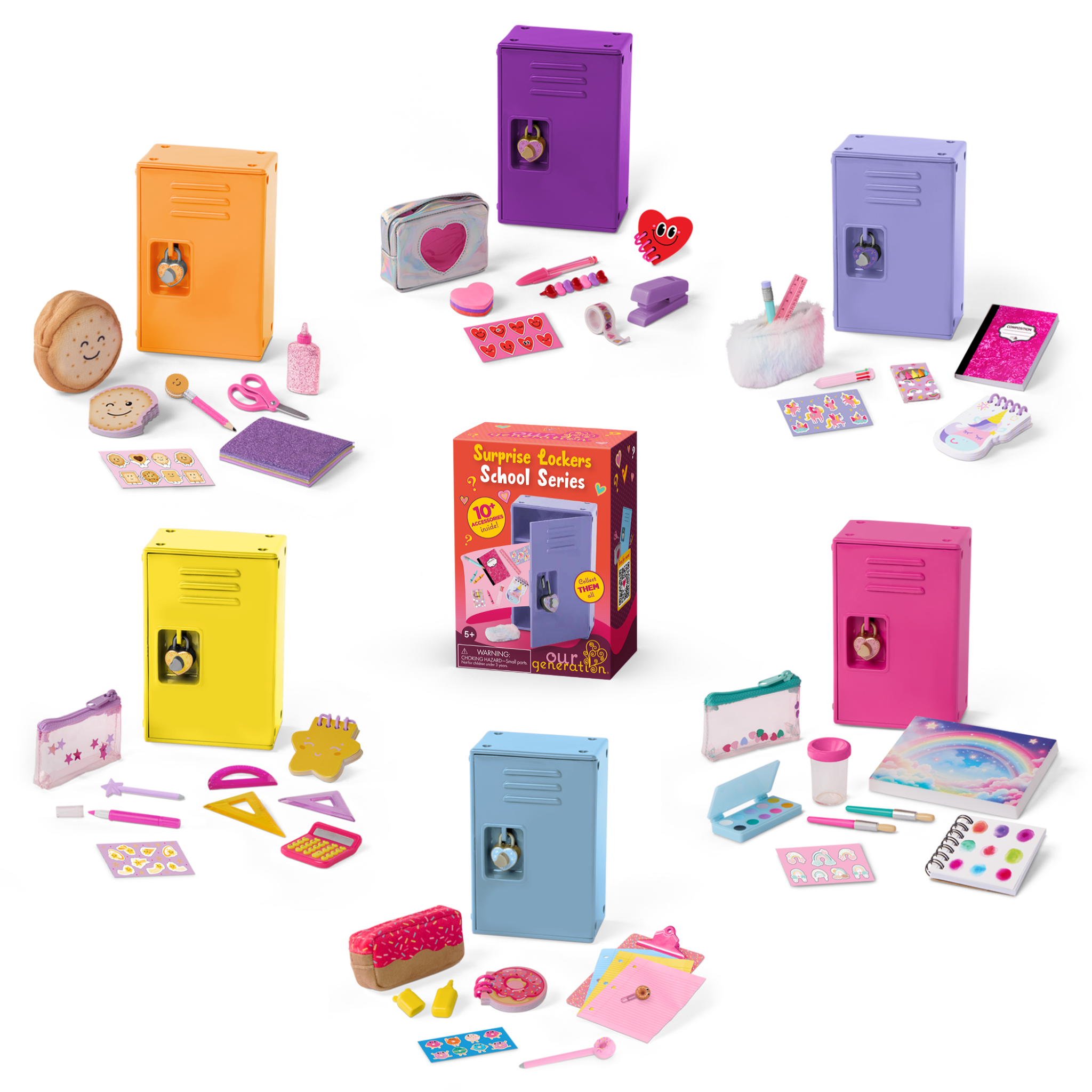 Our Generation Surprise Lockers School Series 18-inch Doll Accessories