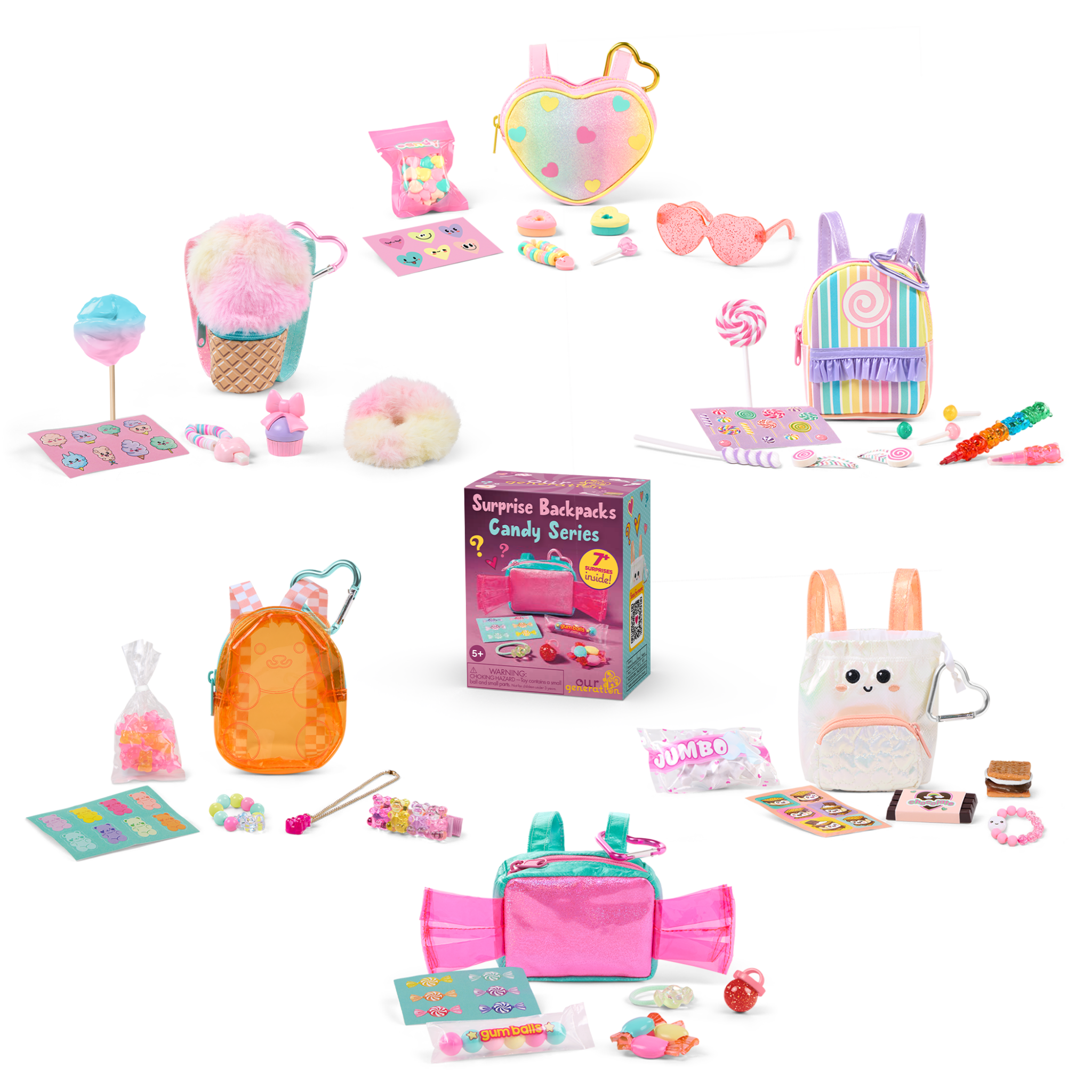 Our Generation Surprise Backpacks Candy Series for 18-inch Dolls