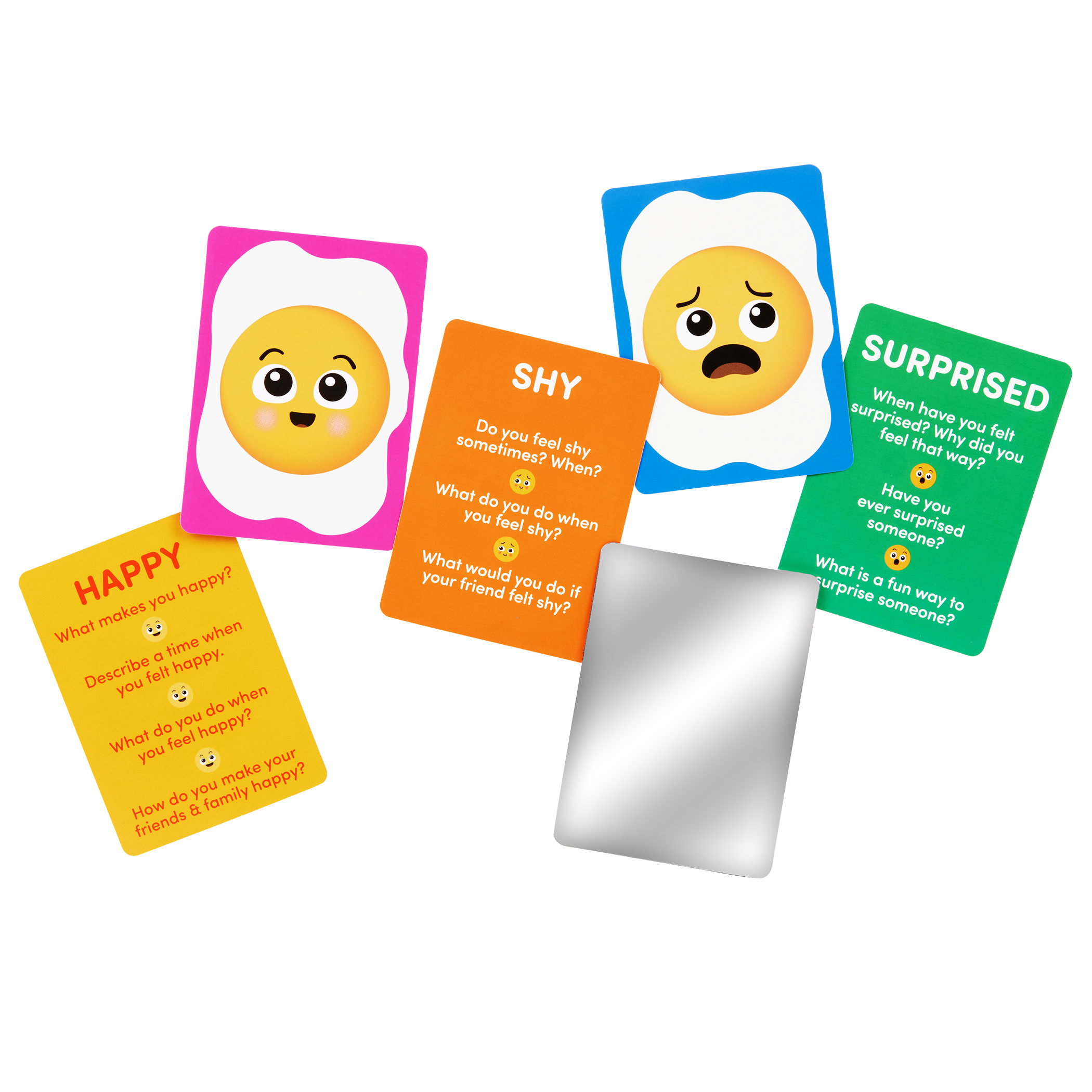 Egg bus playset with cards and a booklet.