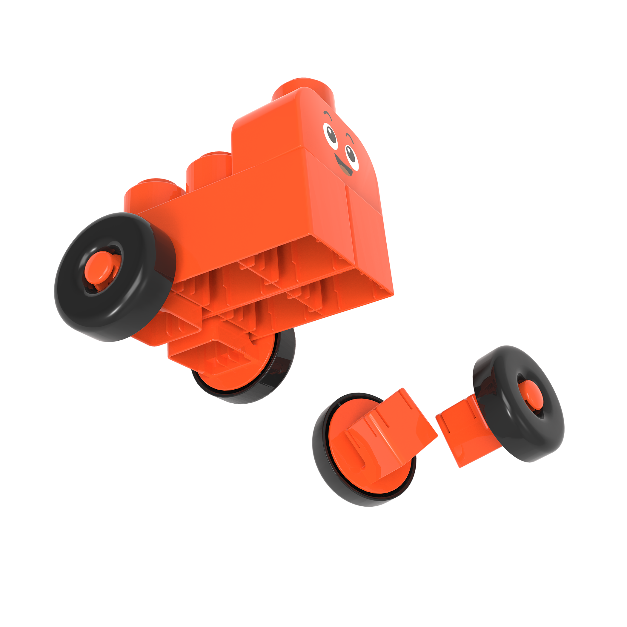 Colorful building block playset.