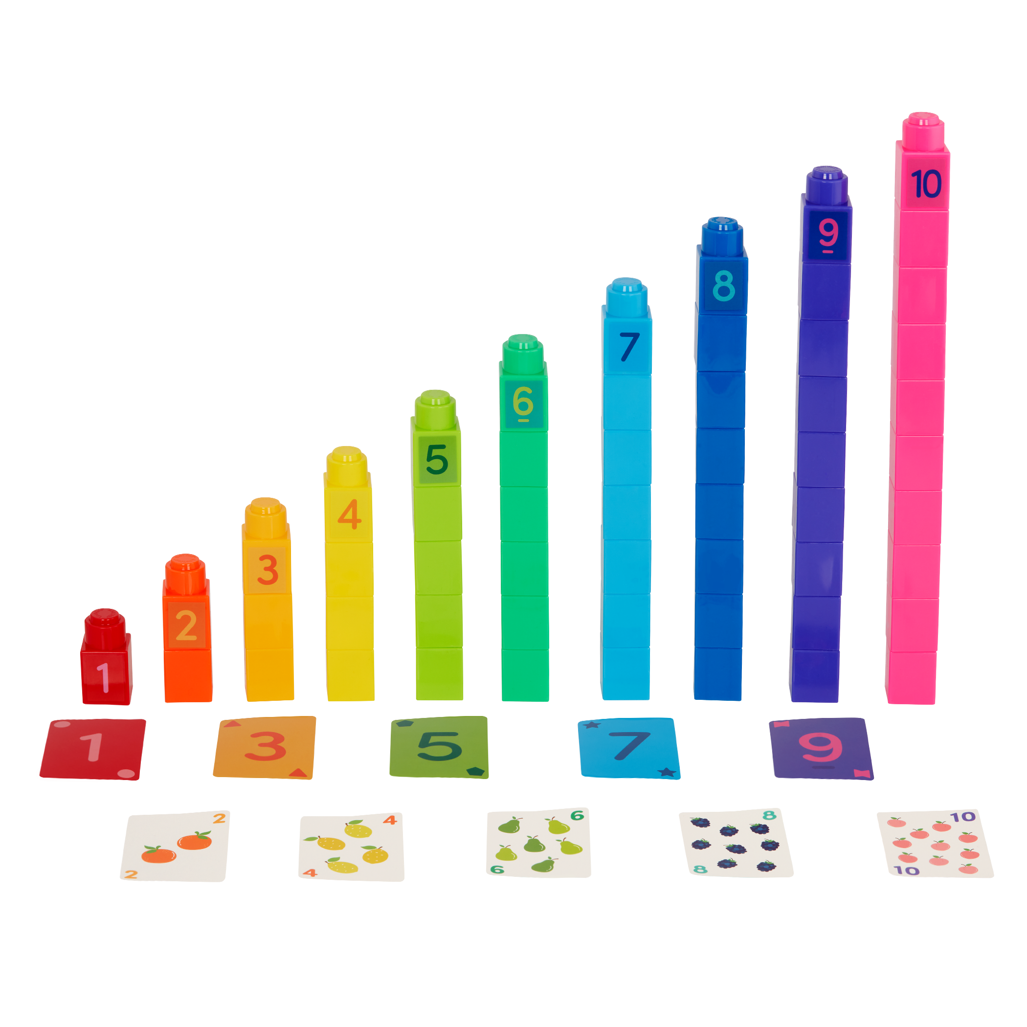 Colorful building block playset.