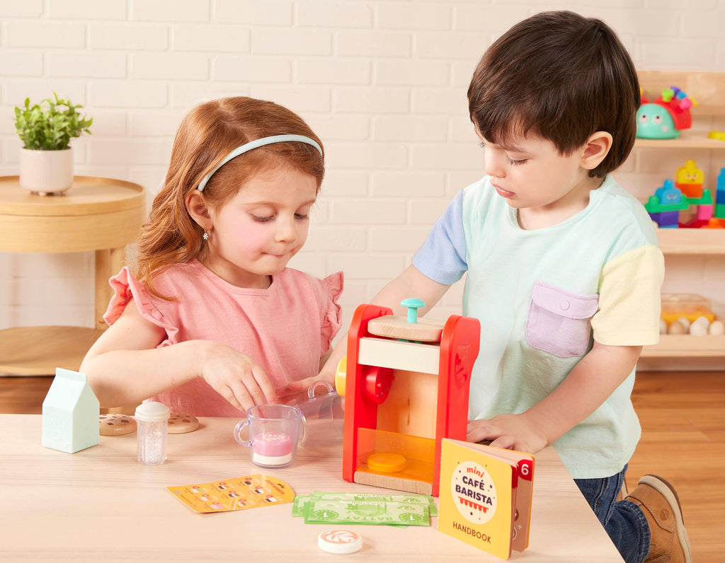 Colorful coffee maker playset.
