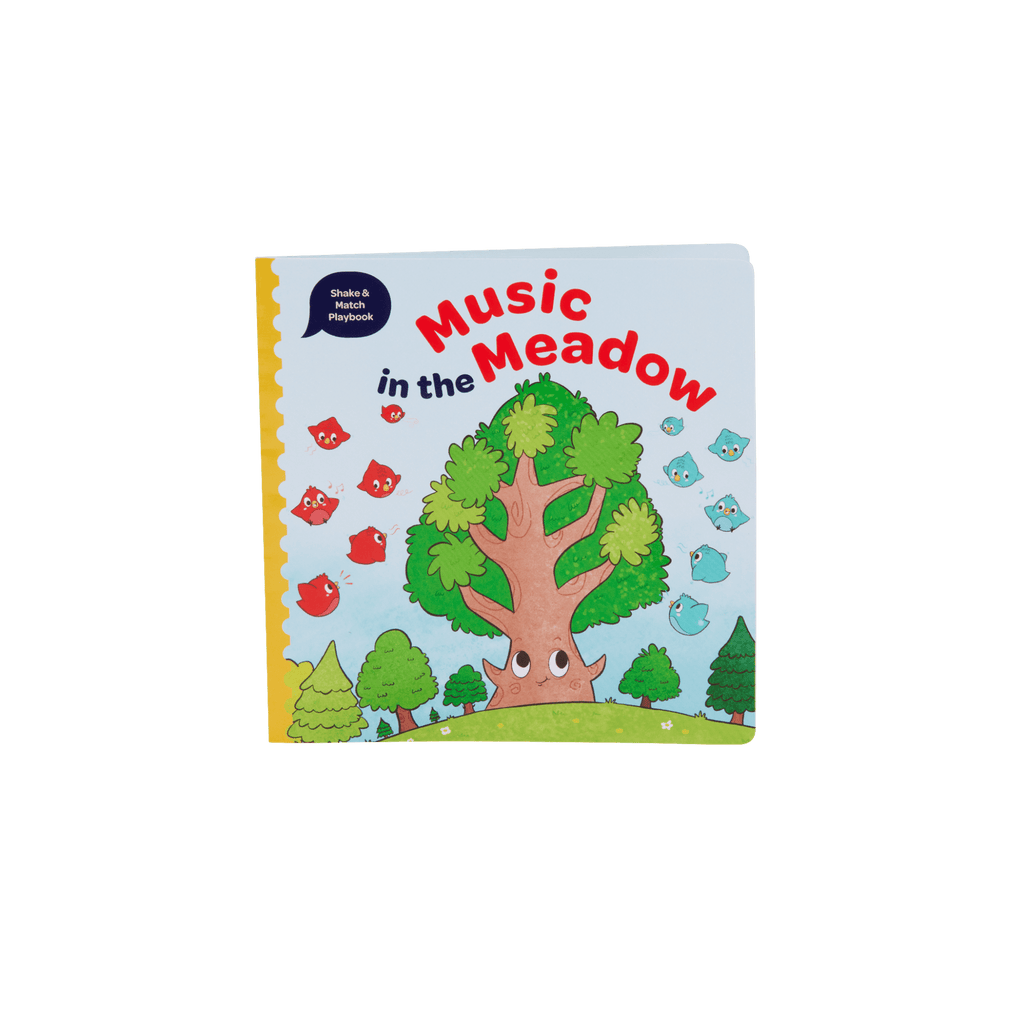Bird sound shaker playset with booklet, tree puzzle, and matching discs.