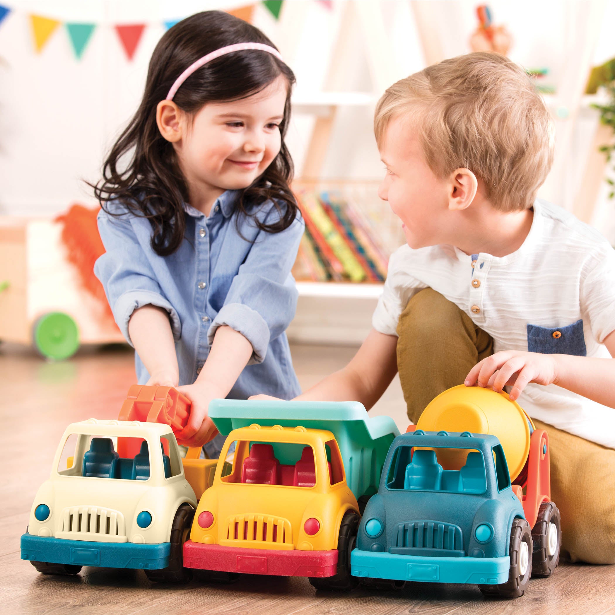 3 toy vehicles for toddlers and kids.