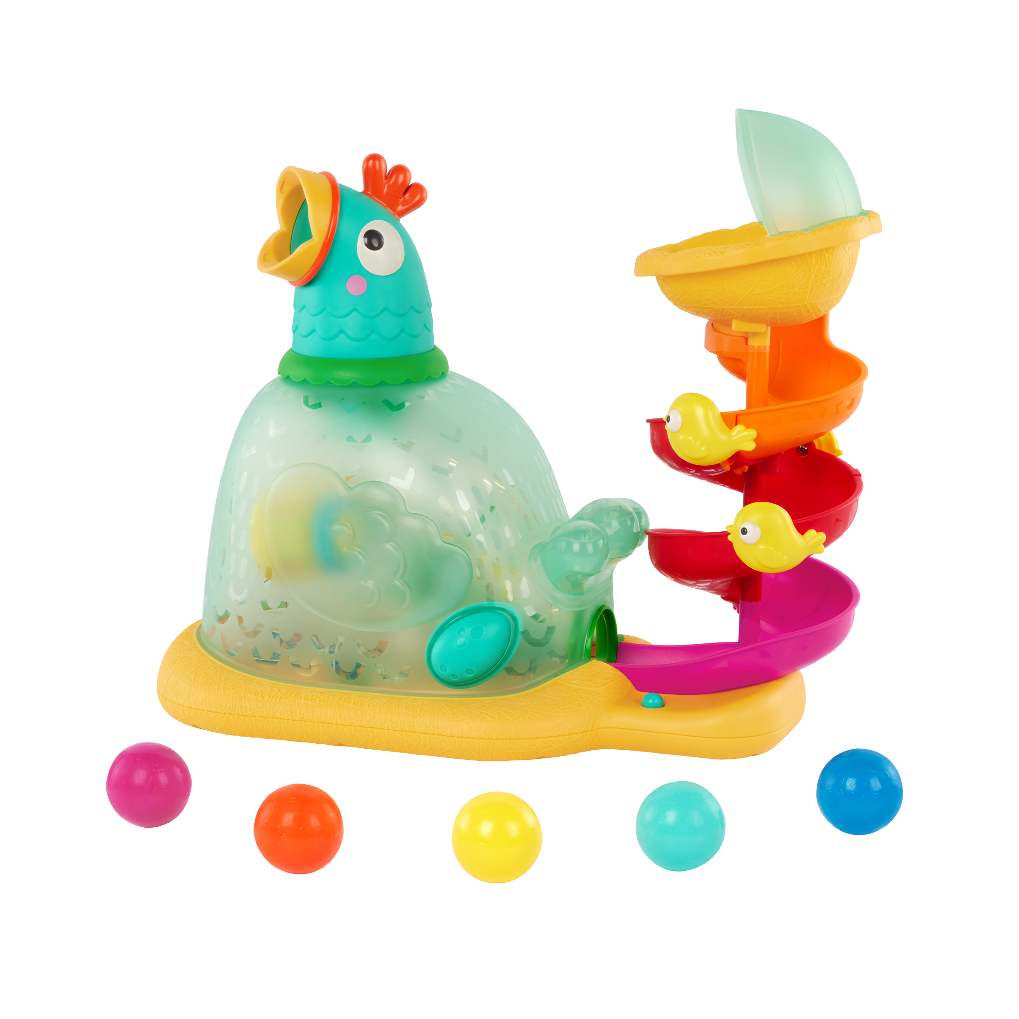 Pop-A-Doodle-Doo Toy with a popping ball