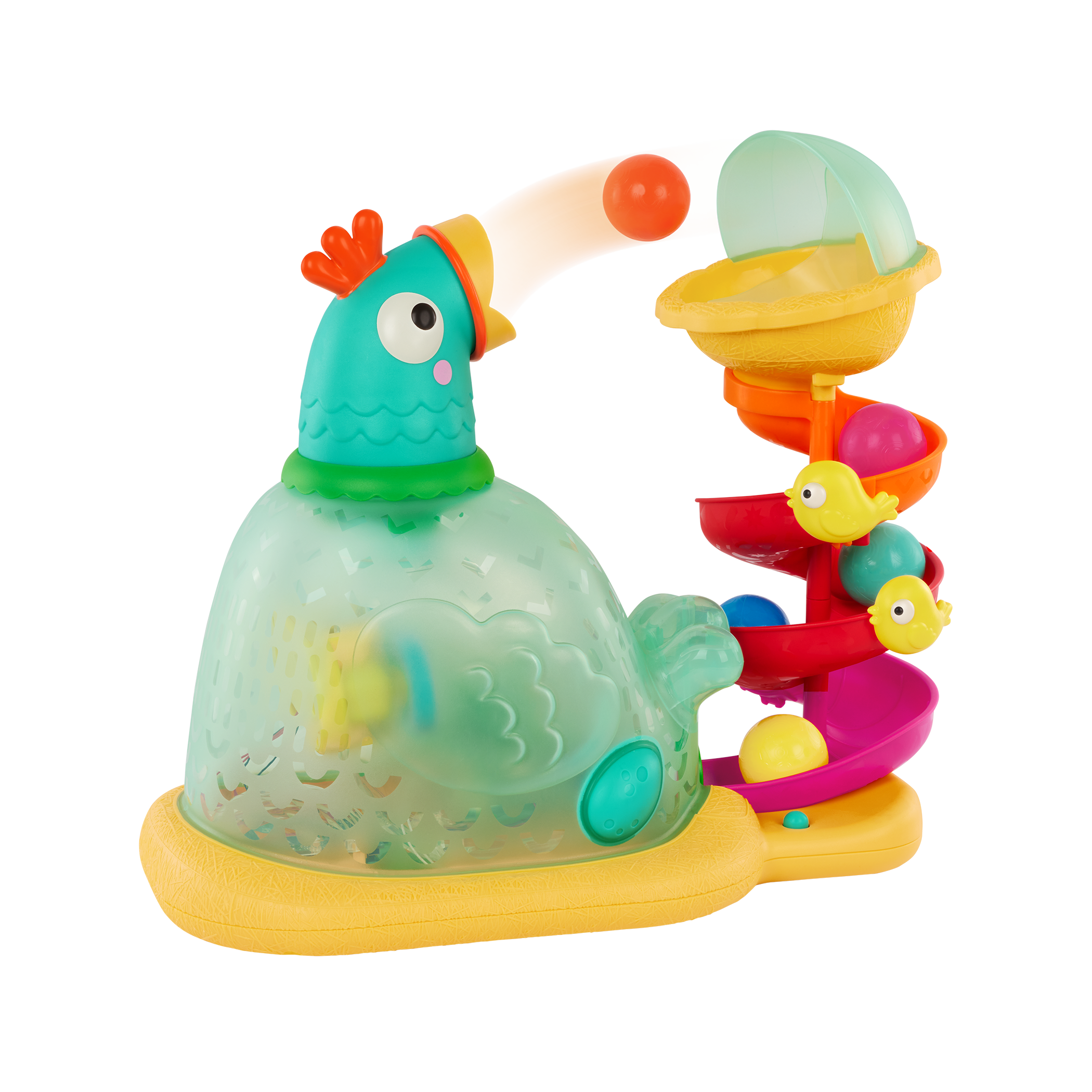Pop-A-Doodle-Doo Toy with a popping ball