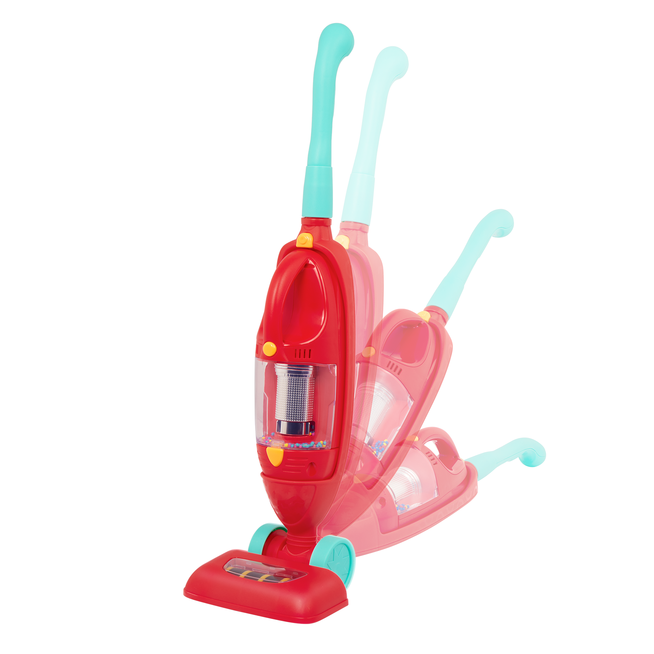 Toy vacuum cleaner with removable handheld unit