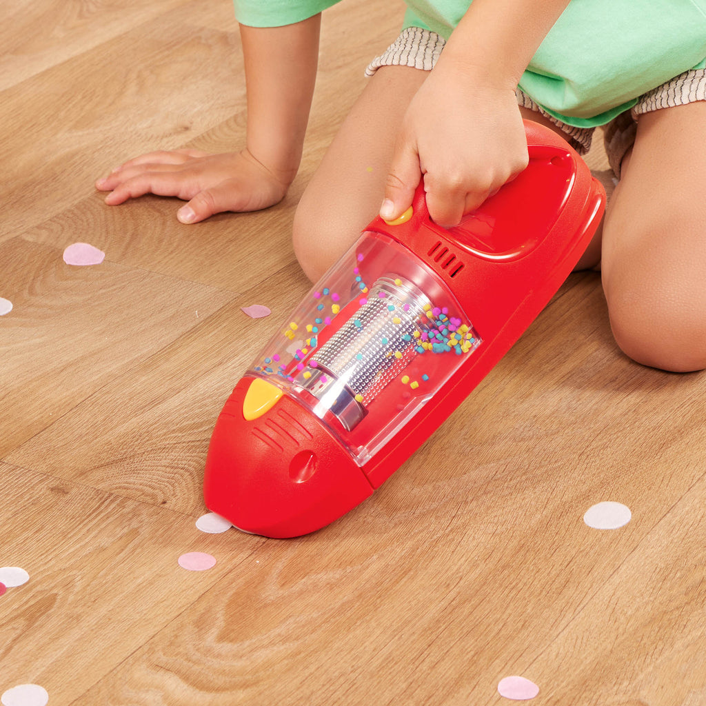 Toy vacuum cleaner with removable handheld unit