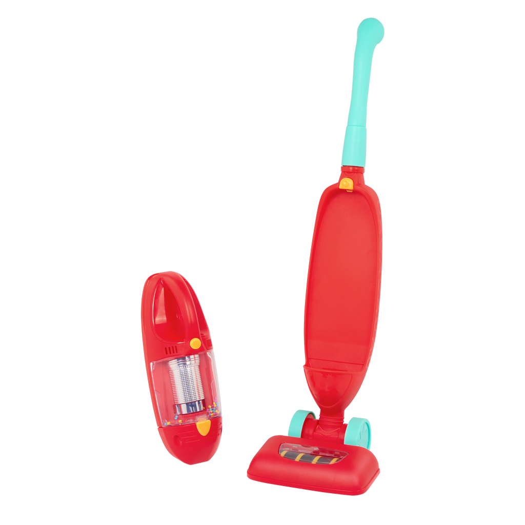 Toy vacuum cleaner with removable handheld unit