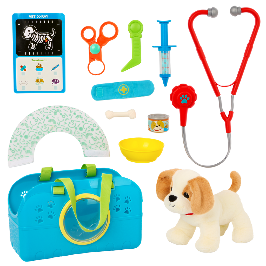 Puppy Vet Clinic Playset with Carrier