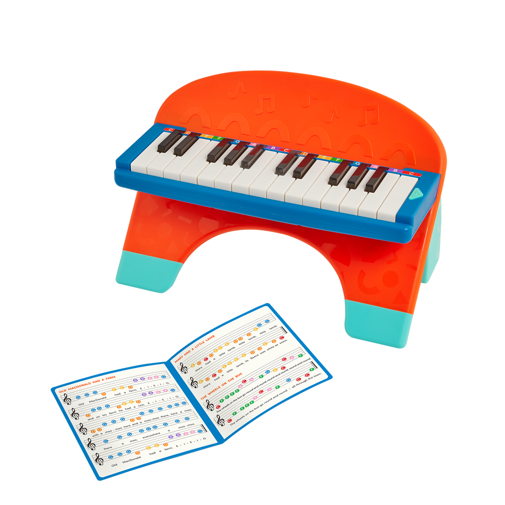 Toy piano and songsheet