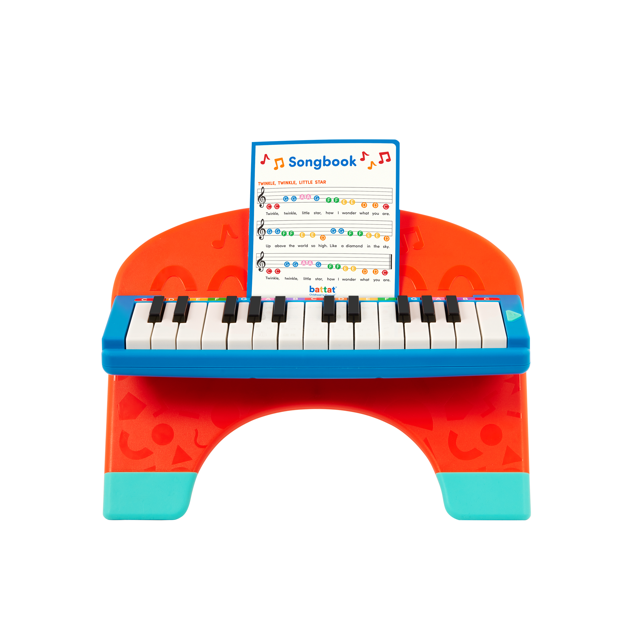 Toy piano and songsheet
