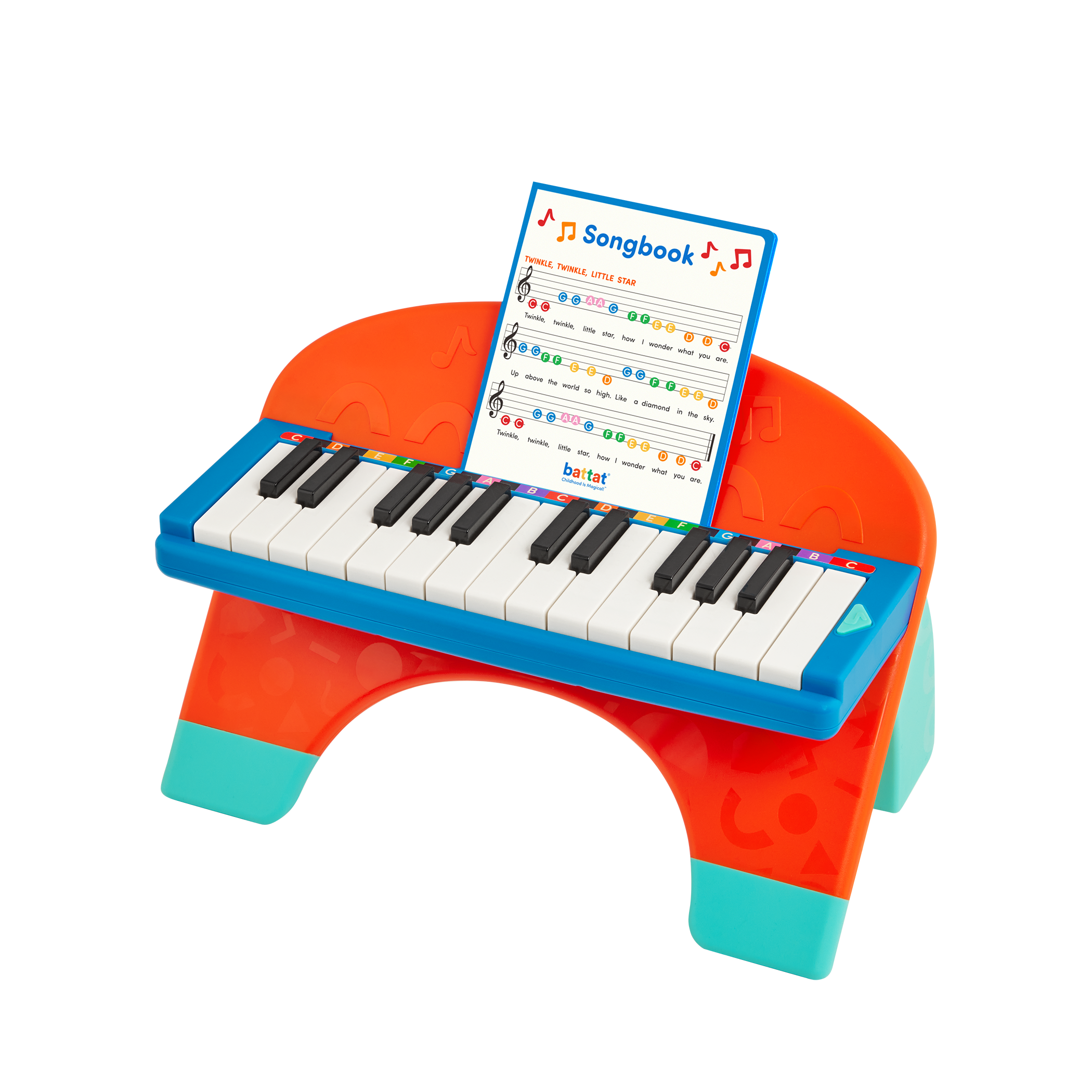 Toy piano and songsheet