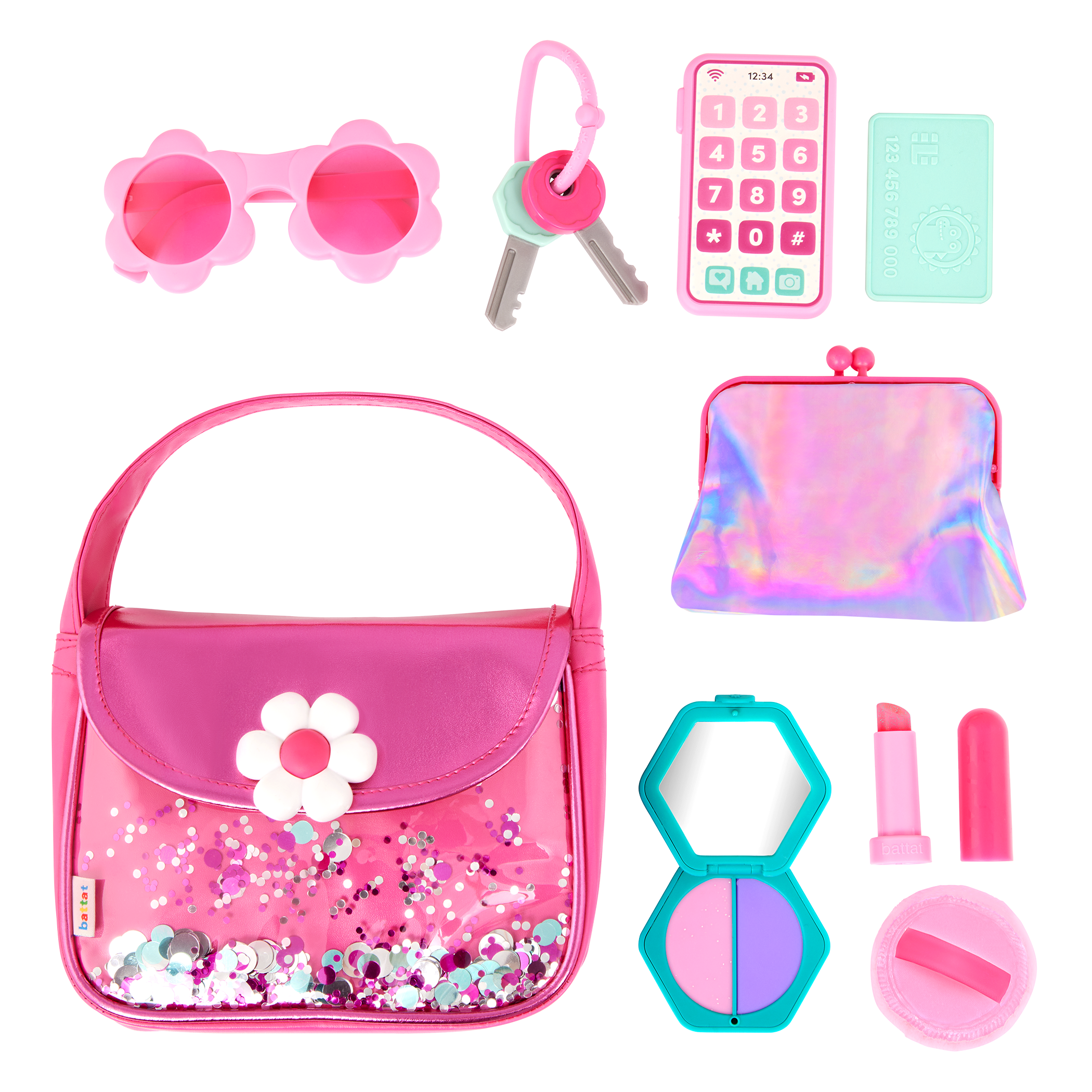 Girl's fashion purse with accessories
